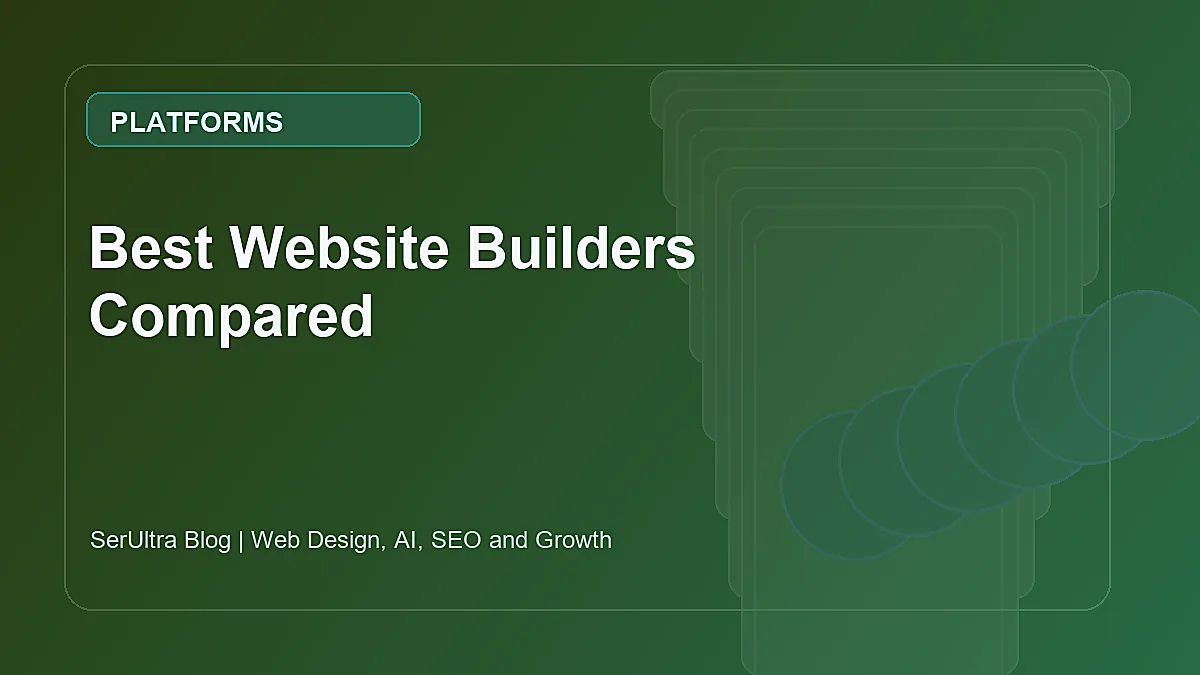Best Website Builders Compared featured image by SerUltra showing modern platforms strategy