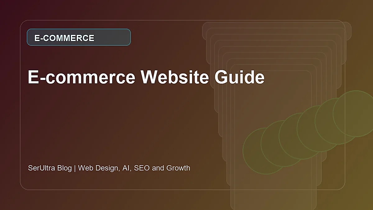 E-commerce Website Guide featured image by SerUltra showing modern e-commerce strategy