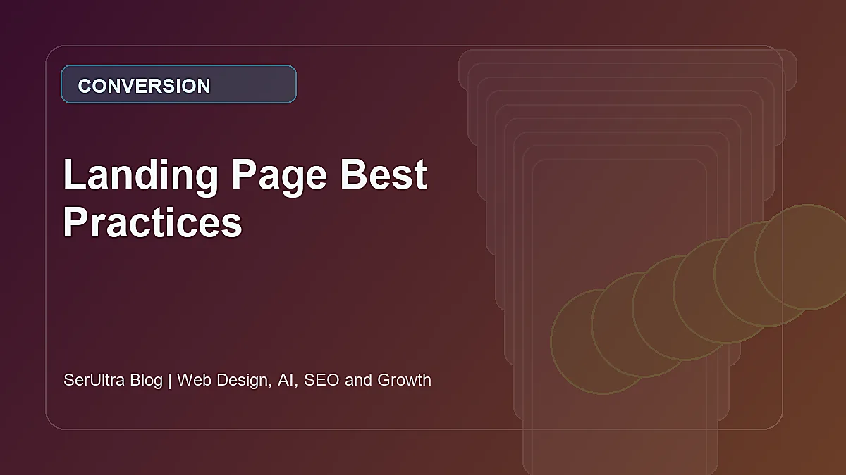 Landing Page Best Practices featured image by SerUltra showing modern conversion strategy