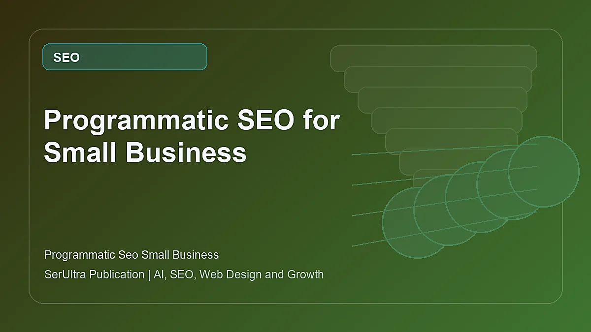 Programmatic SEO for Small Business visual guide about programmatic SEO small business