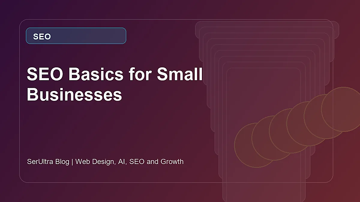 SEO Basics for Small Businesses featured image by SerUltra showing modern seo strategy
