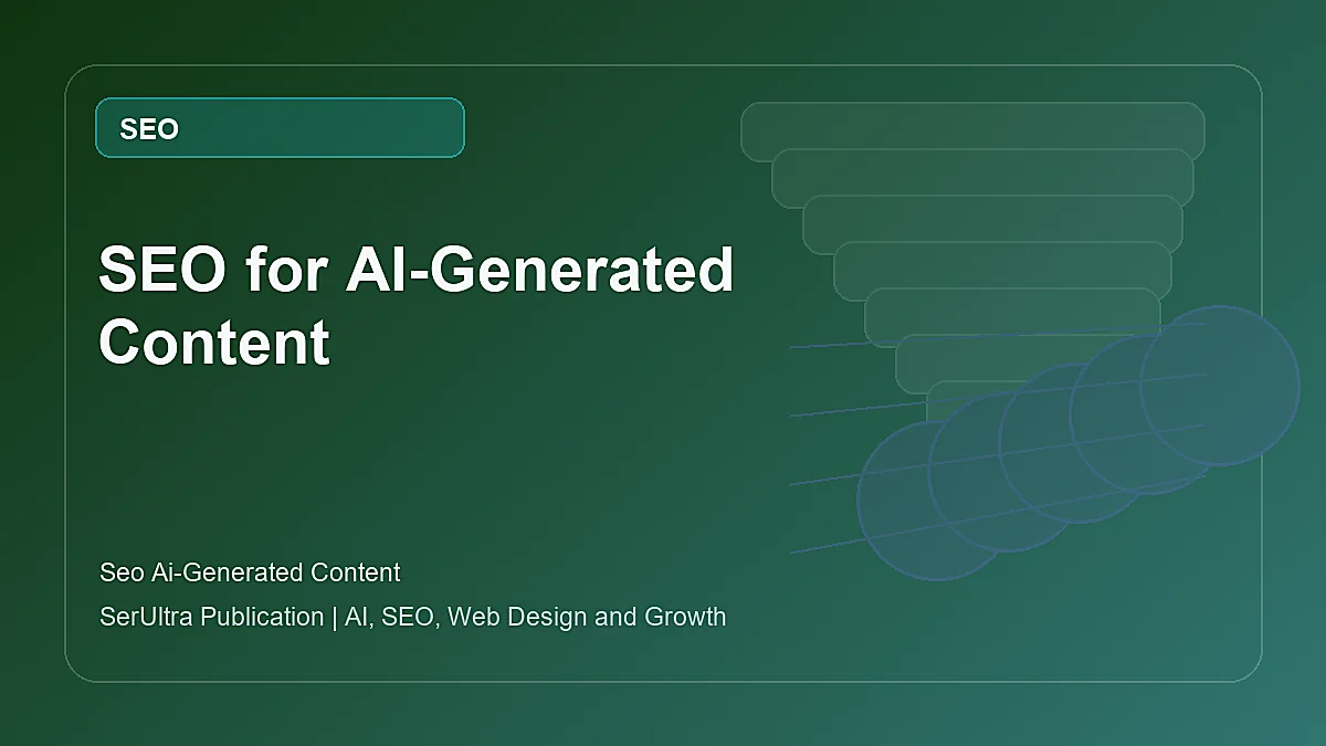 SEO for AI-Generated Content visual guide about SEO AI-generated content