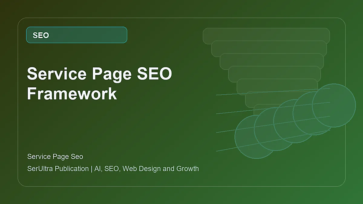 Service Page SEO Framework visual guide about service page SEO