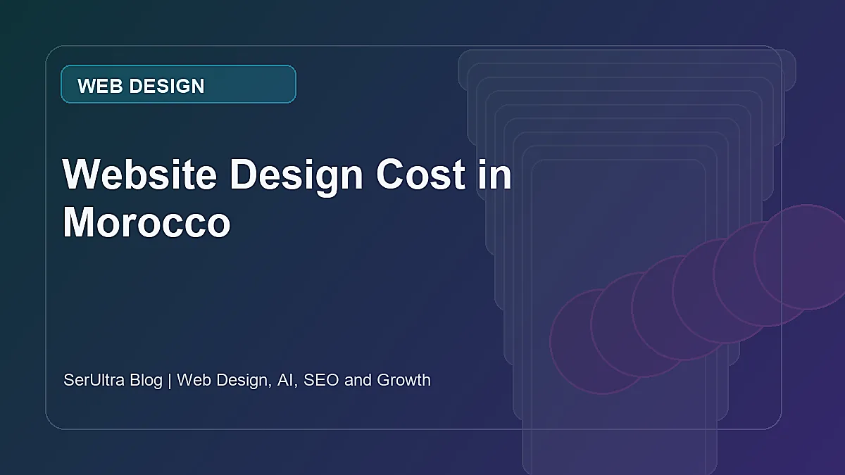 Website Design Cost in Morocco featured image by SerUltra showing modern web design strategy