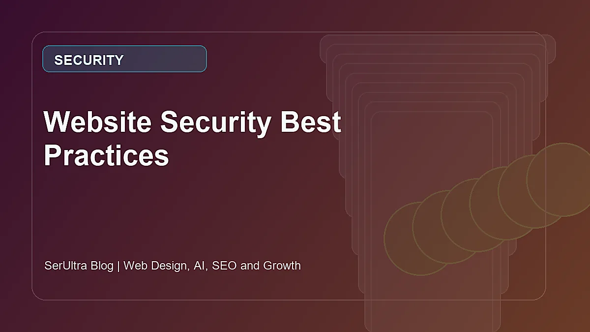 Website Security Best Practices featured image by SerUltra showing modern security strategy
