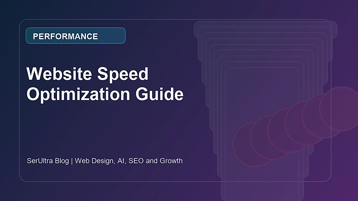 Website Speed Optimization Guide featured image by SerUltra showing modern performance strategy