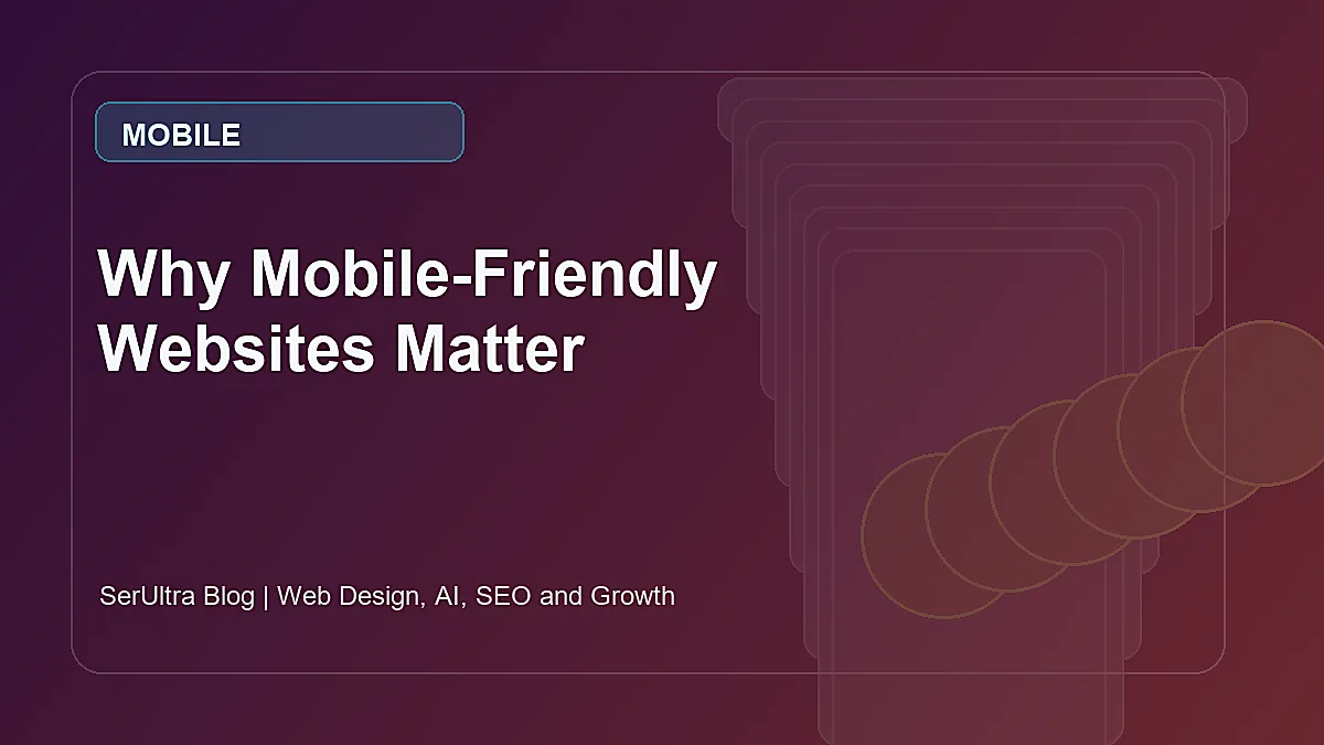 Why Mobile-Friendly Websites Matter featured image by SerUltra showing modern mobile strategy